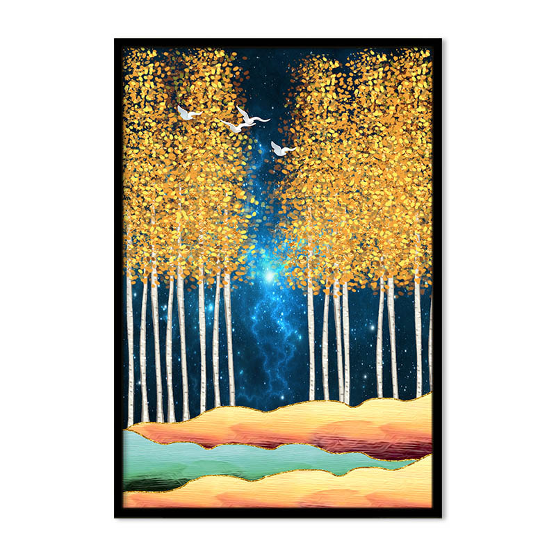 Living Room Mural Sofa Background Wall Elk Hanging Paintings