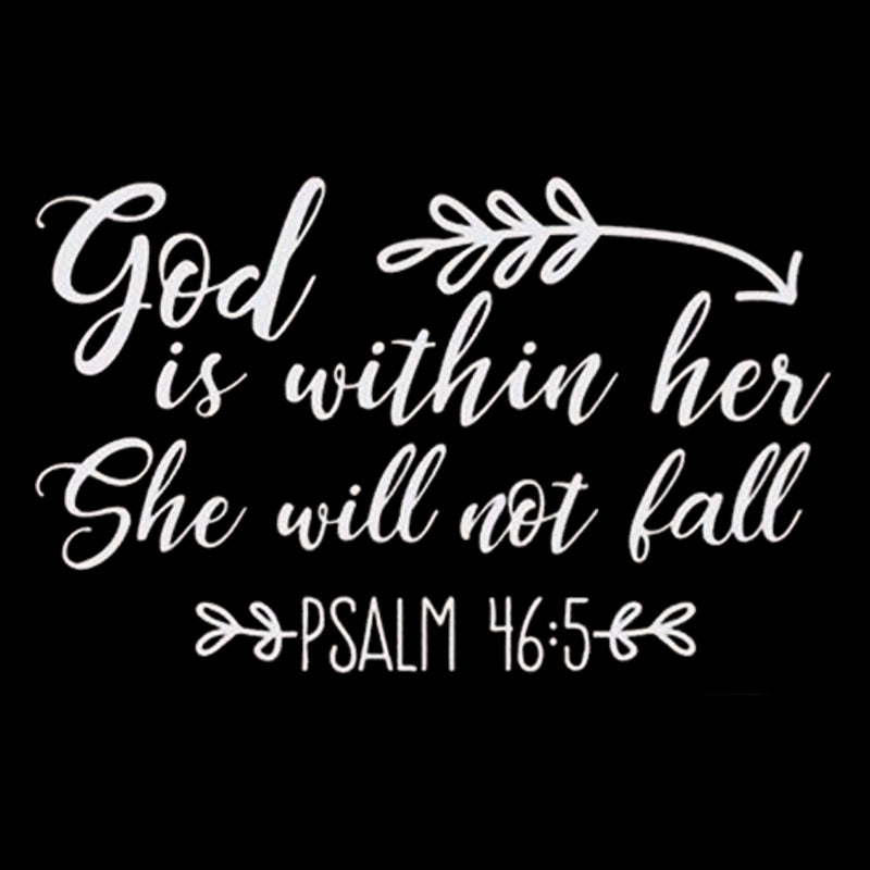 God on her removable phrase wall sticker