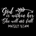 God on her removable phrase wall sticker