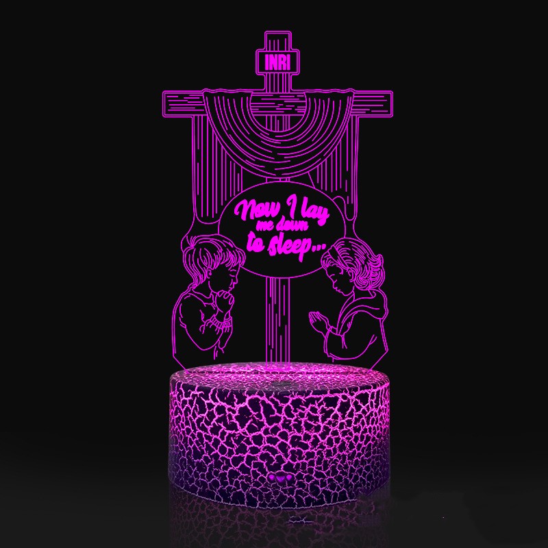Angel Jesus 3d Small Night Lamp Home Use