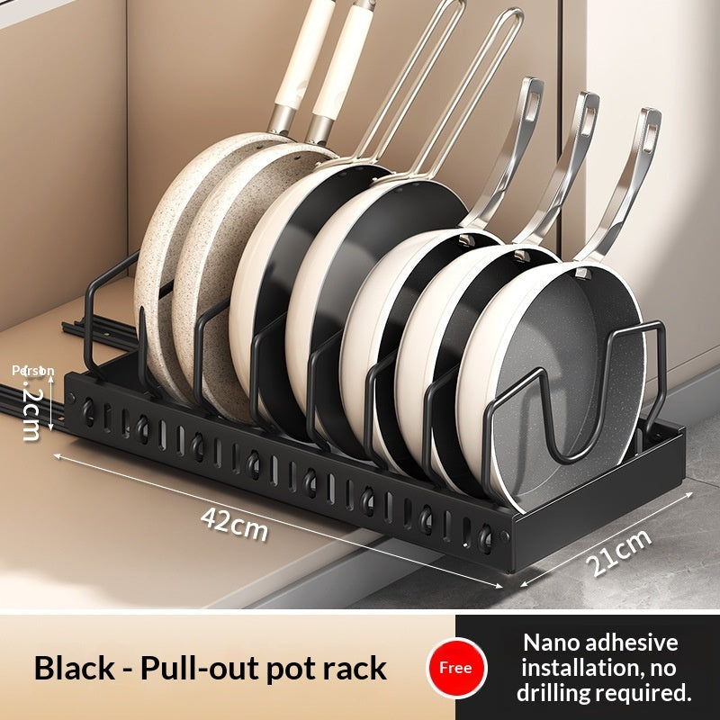Kitchen Simple Adjustable Cookware Storage Rack