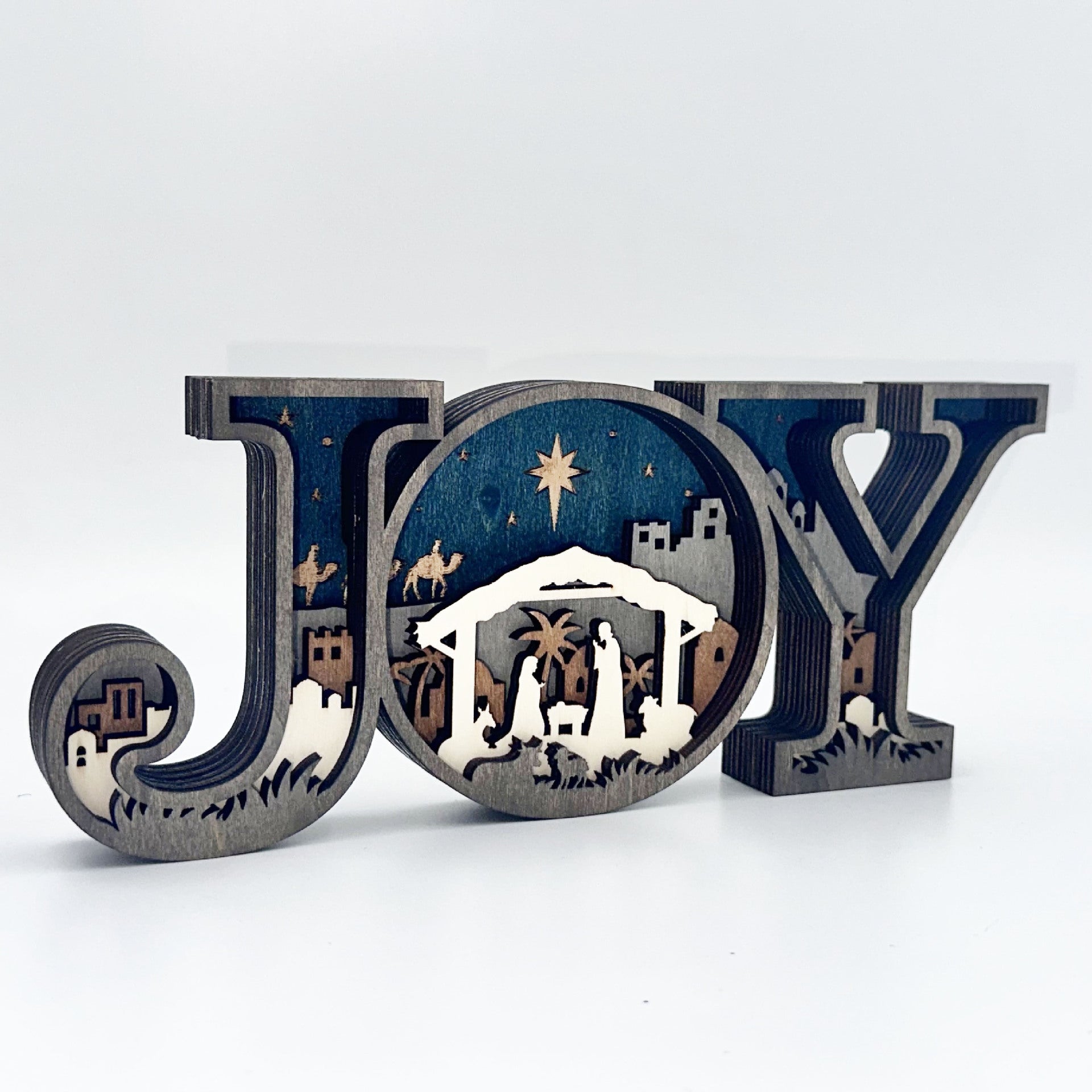 Creative Design JOY Letter Ornaments Wooden Decorative Crafts