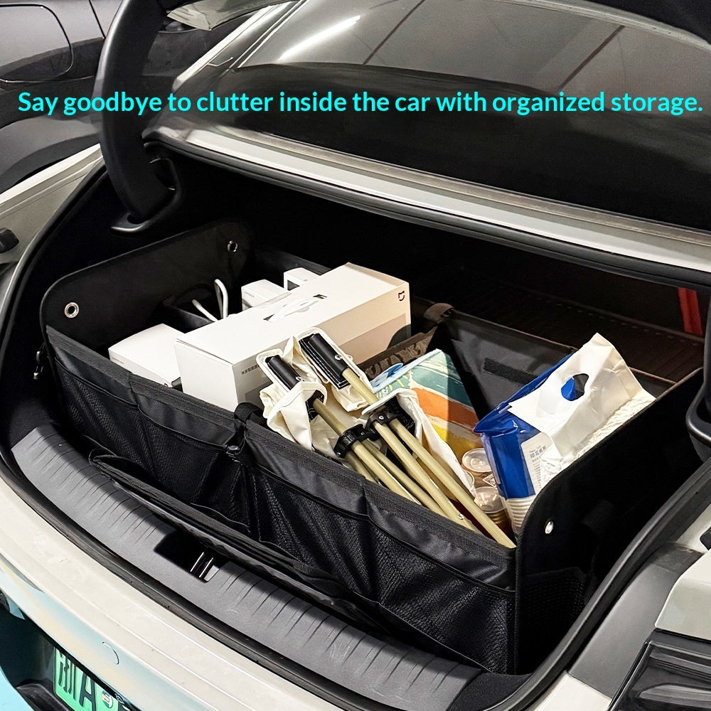 Trunk Organizer Flip-Top Car Trunk Organizer Multi-Functional In-Car Storage Box
