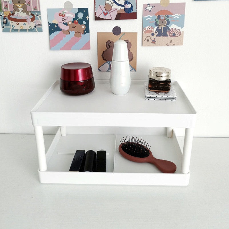 Simple Double-layer Desktop Stationery Storage Organizer