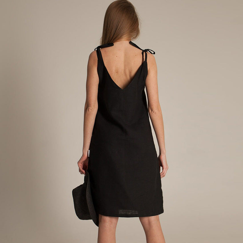 Home Comfort Pure Cotton Backless Sexy Camisole Nightdress