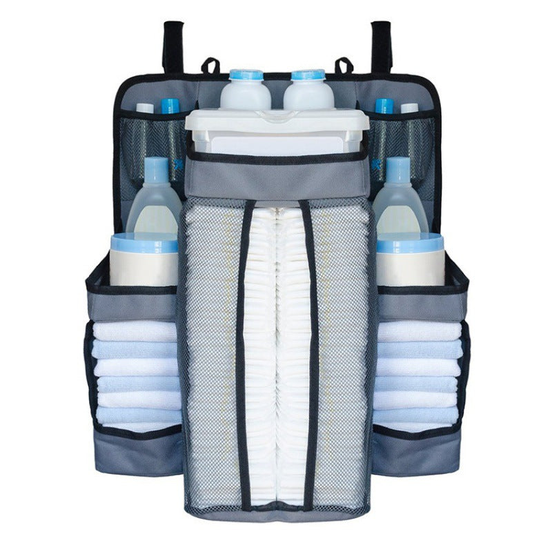 Baby Diaper Organizer for Crib - Nursery Organizer and Storage for Baby Essentials.