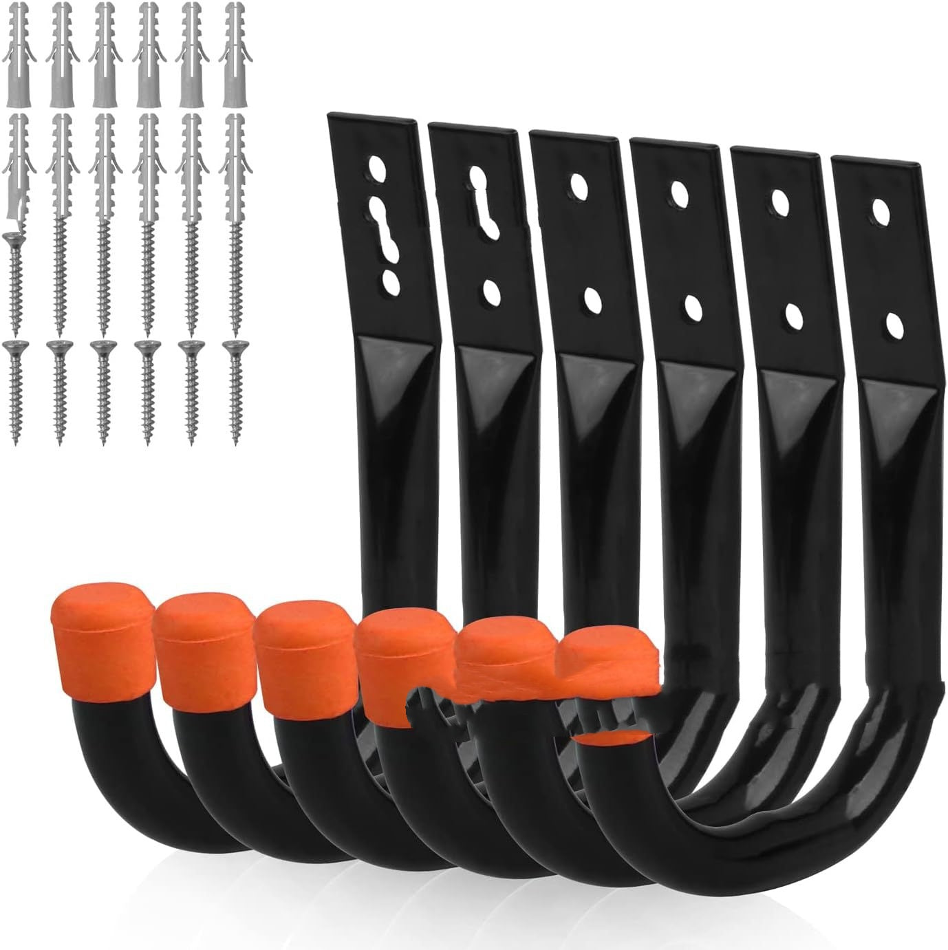 Garage Garden Hollow Round Tube Metal Hook Set