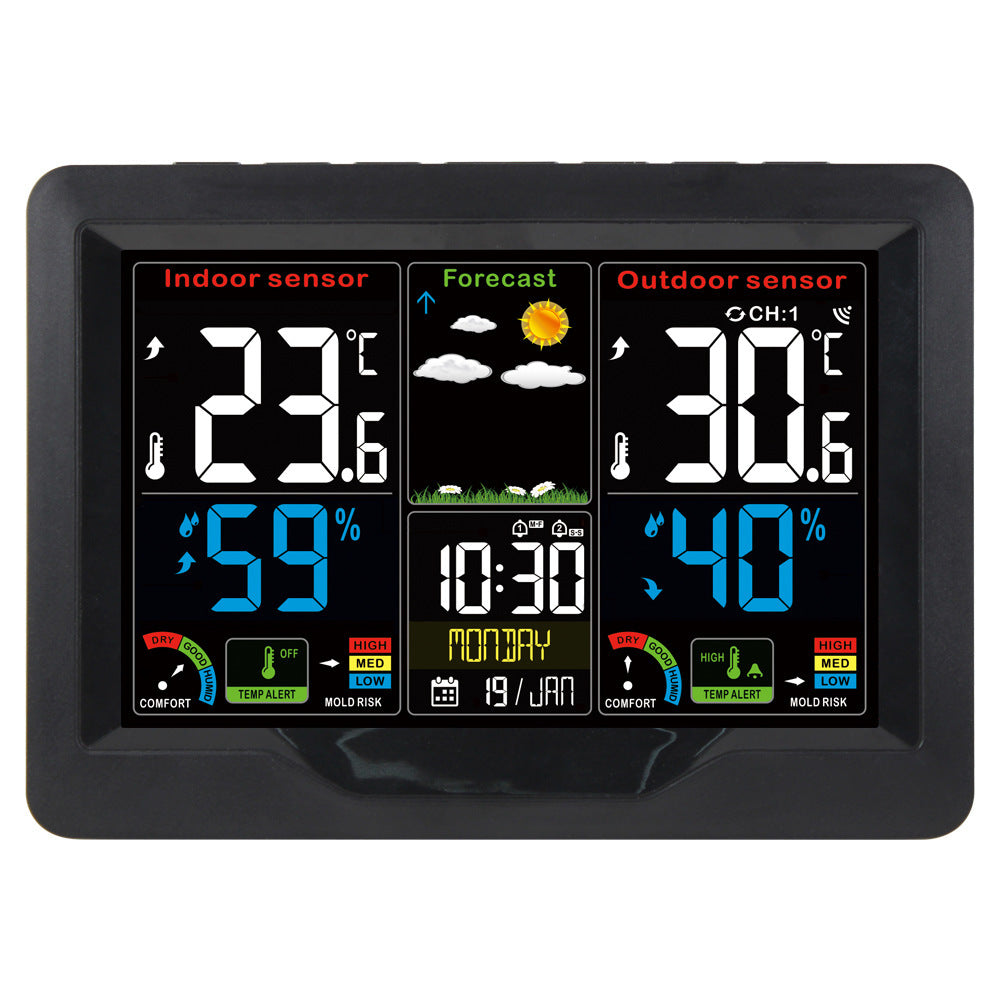 Color Screen Weather Indoor Comfort Detection Wireless Sensor Alarm Clock