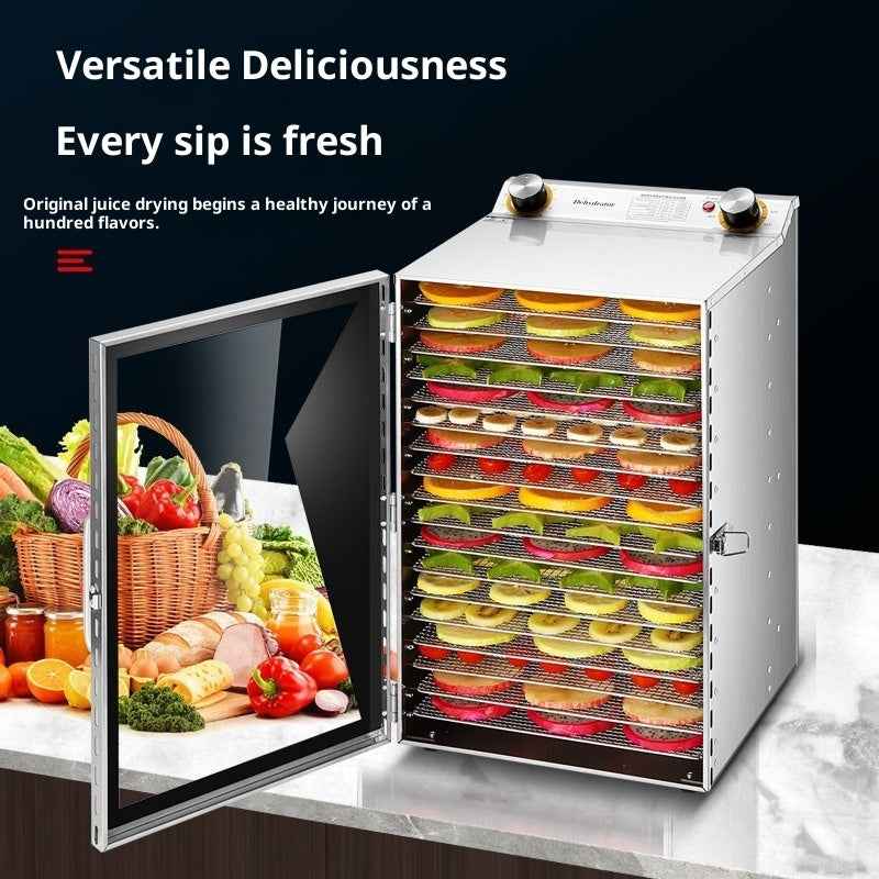 6-layer Stainless Steel Fruit Dryer, Small Household And Commercial Food Dehydrator For Vegetables And Fruits