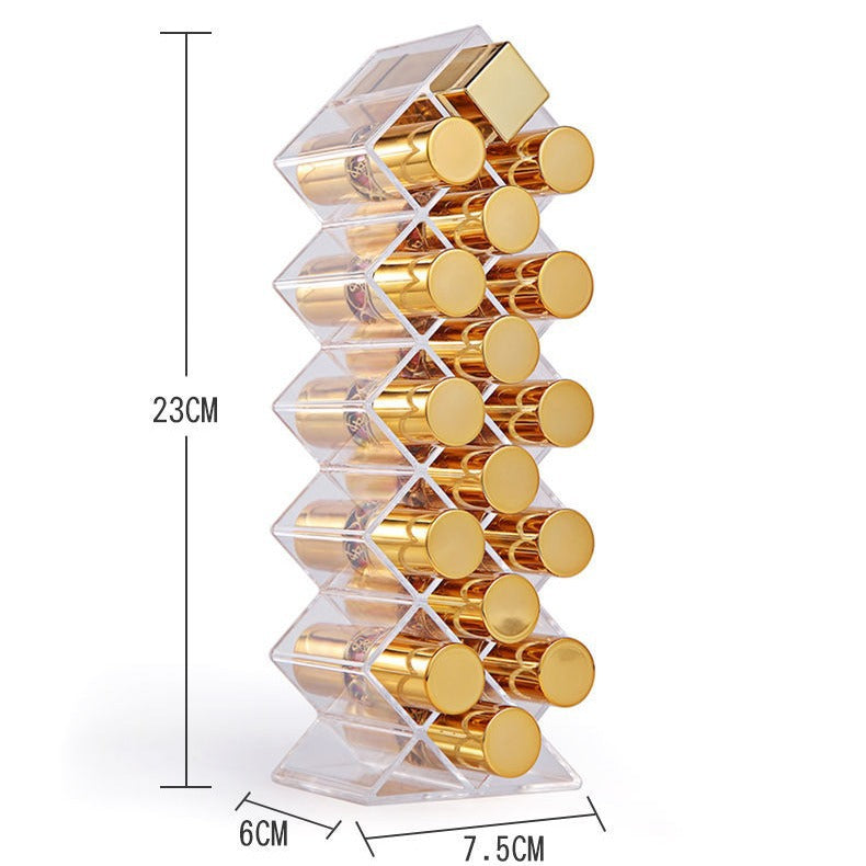 Lipstick Organizer, Acrylic Lipstick Holder, 16 Or 28 Slots Stackable Lip Gloss Organizer, Fish Lip Tower Holder Storage For Cosmetic Bathroom Vanity Countertop Display