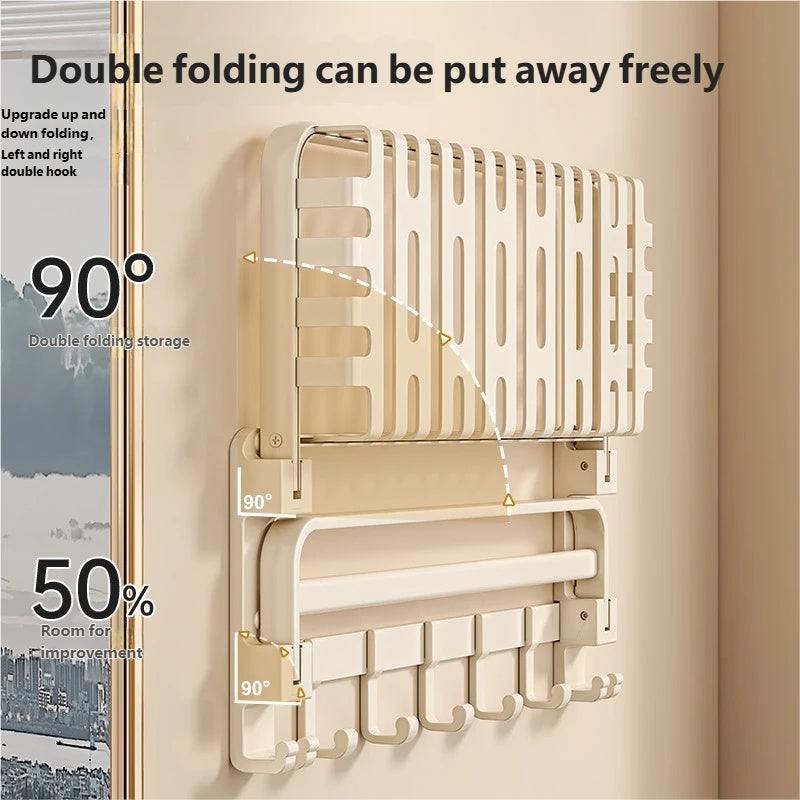 Cream-colored Space Aluminum Bathroom Organizer