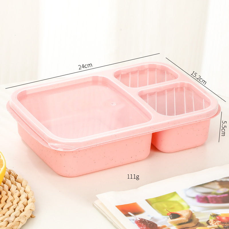 1PC Snack Containers, Divided Bento Lunch Snack Box With Transparent Lids, Reusable Meal Snack Containers For Adults 4 Compartment Food Storage Containers For People Work Travel.