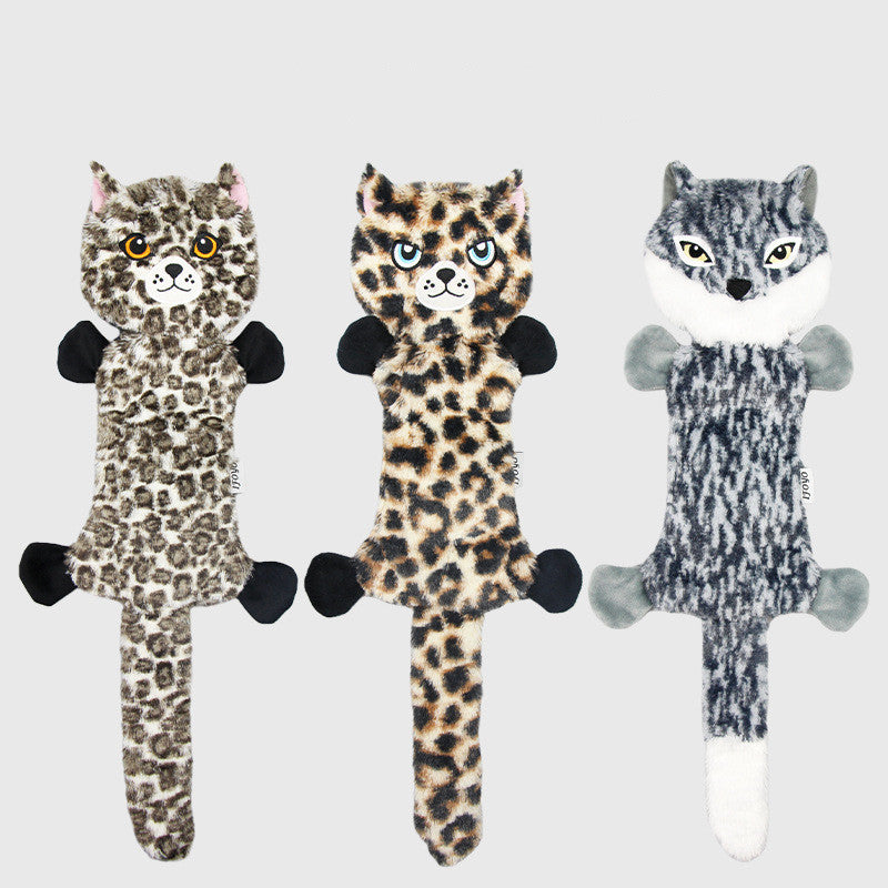 Plush Leopard Fox Vocal Toy To Relieve Boredom And Comfort The Dog
