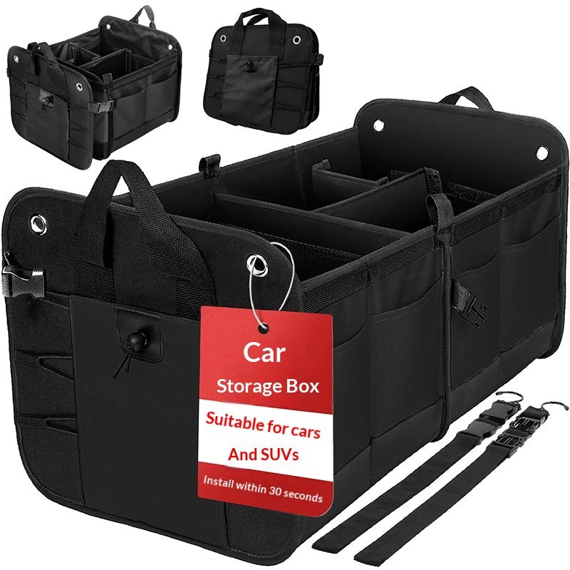 Trunk Organizer Flip-Top Car Trunk Organizer Multi-Functional In-Car Storage Box