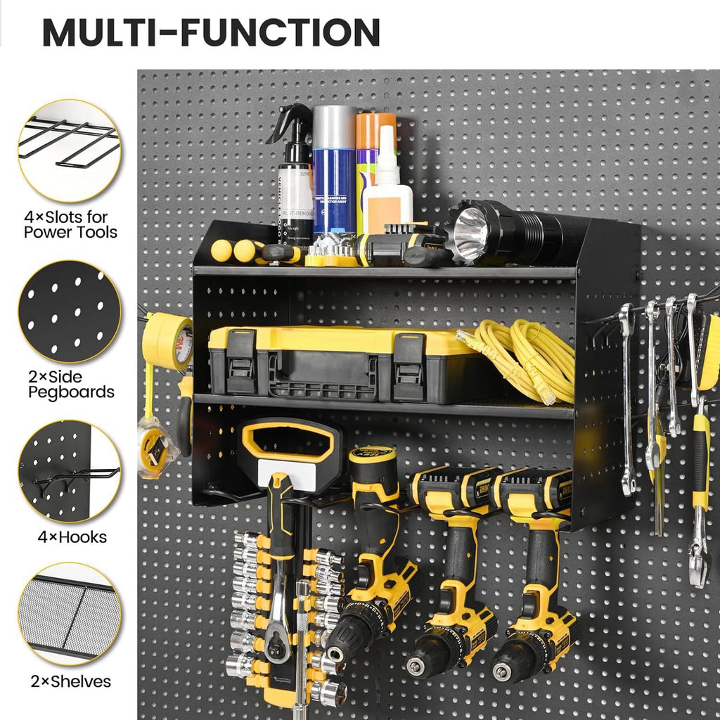 Wall-mounted Power Storage Garage Electric Drill Screwdriver Rack Electric Tool Holder