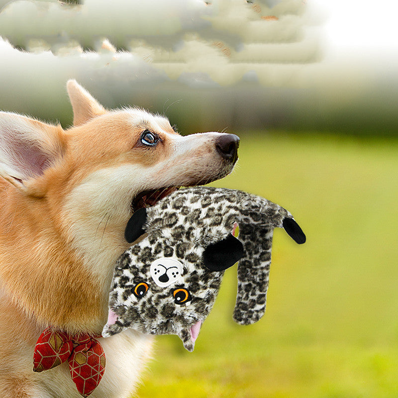 Plush Leopard Fox Vocal Toy To Relieve Boredom And Comfort The Dog
