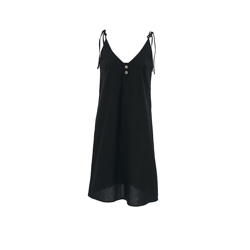 Home Comfort Pure Cotton Backless Sexy Camisole Nightdress