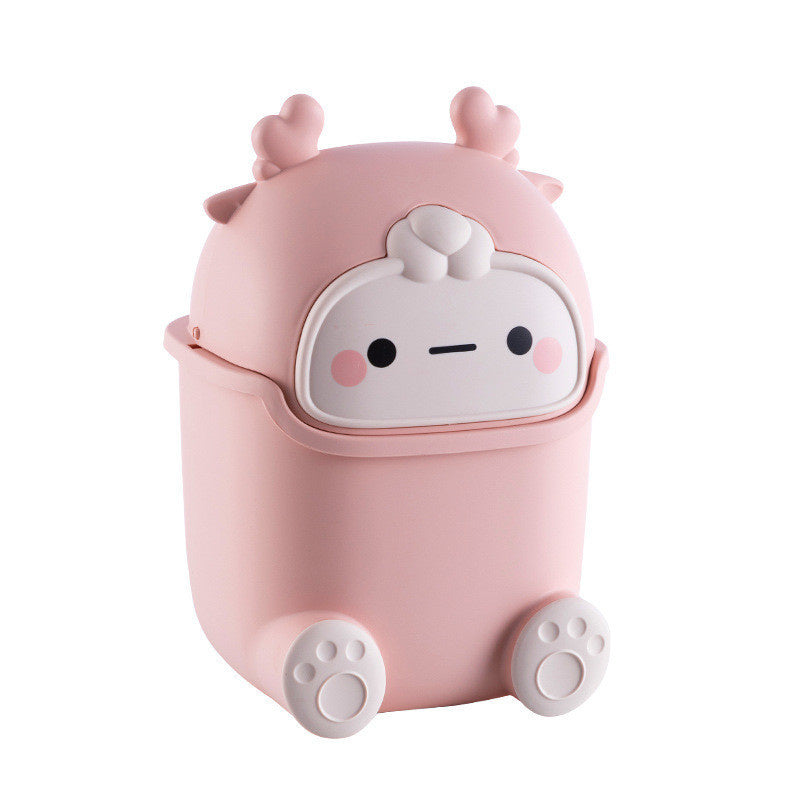 Creative Flip-top Desktop Trash Can Organization And Storage