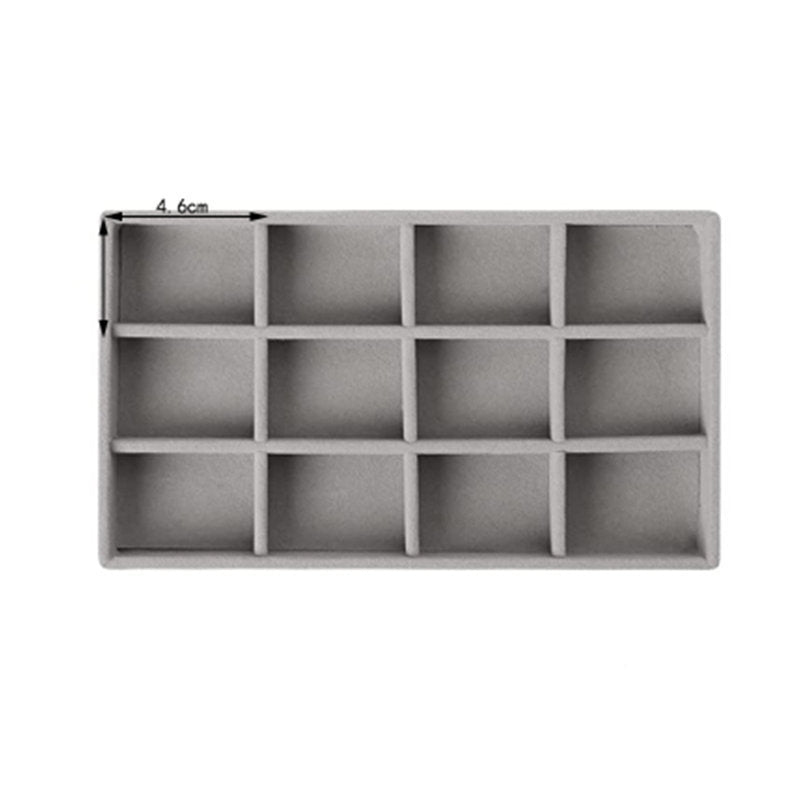 Flocked Drawer Organizer With Compartments For Jewelry