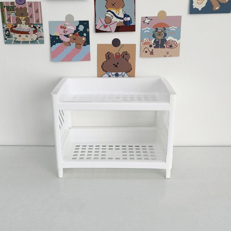 Simple Double-layer Desktop Stationery Storage Organizer