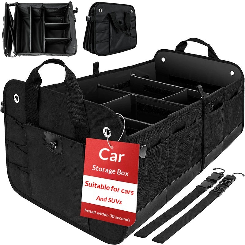 Trunk Organizer Flip-Top Car Trunk Organizer Multi-Functional In-Car Storage Box