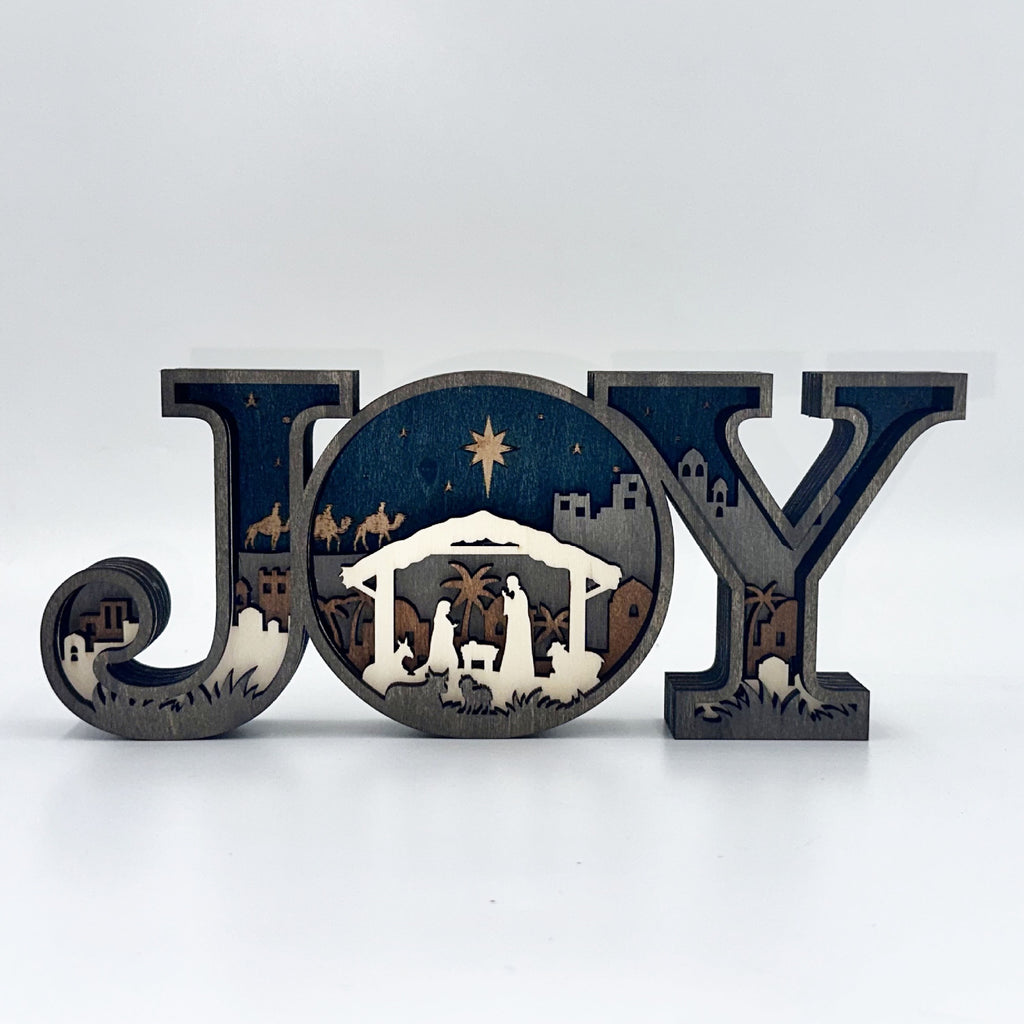 Creative Design JOY Letter Ornaments Wooden Decorative Crafts