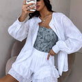 Comfort And Casual Jacquard Suit Two-piece Set