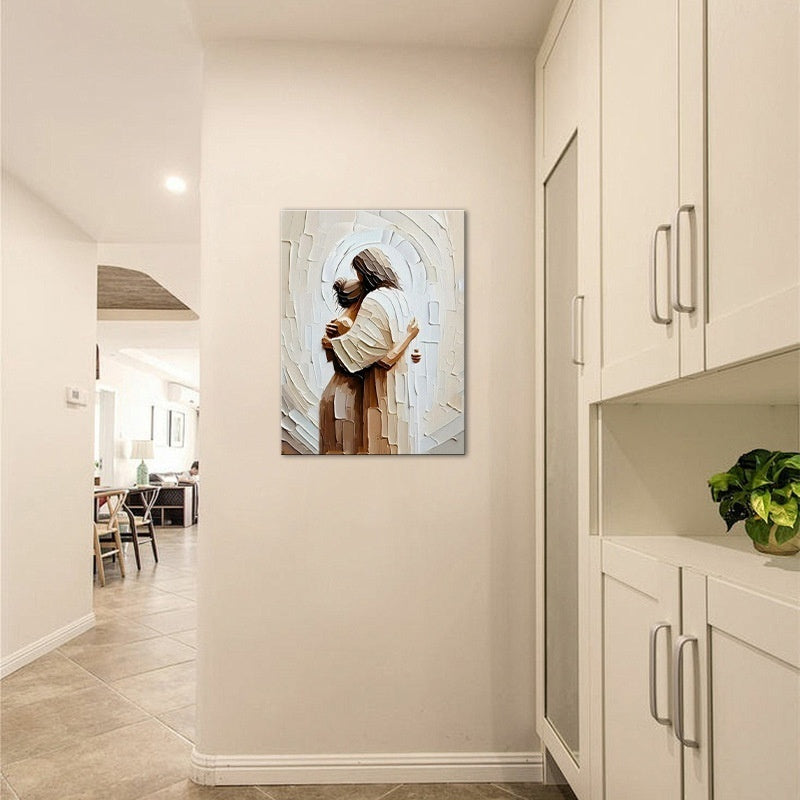 Power Of Faith Retro Style Restaurant Paintings Inkjet Frameless