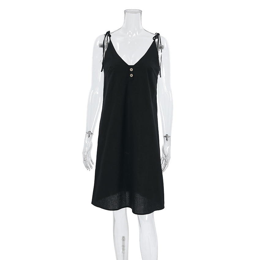 Home Comfort Pure Cotton Backless Sexy Camisole Nightdress