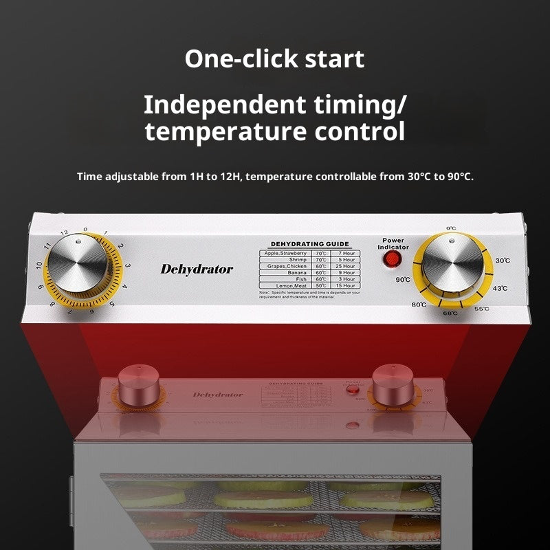 6-layer Stainless Steel Fruit Dryer, Small Household And Commercial Food Dehydrator For Vegetables And Fruits