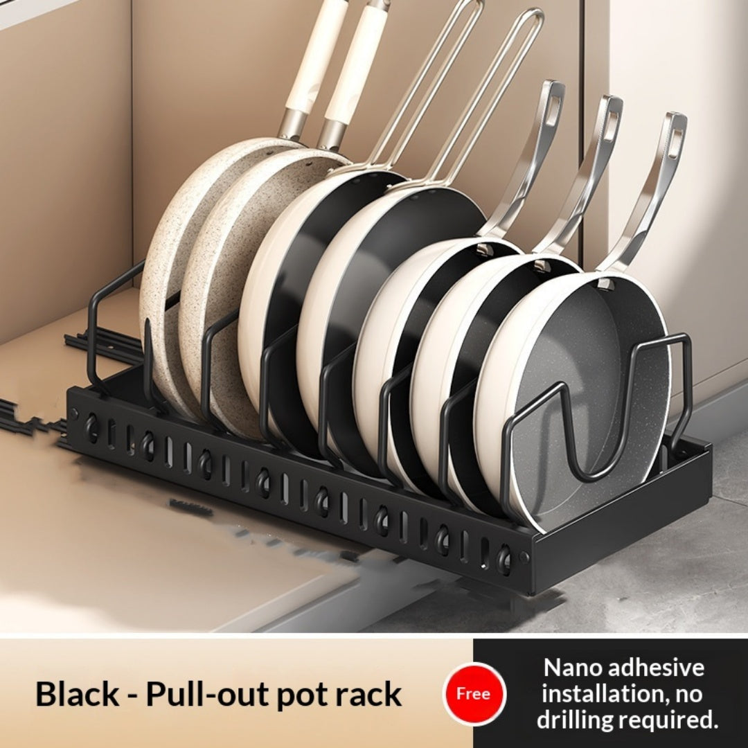 Kitchen Simple Adjustable Cookware Storage Rack